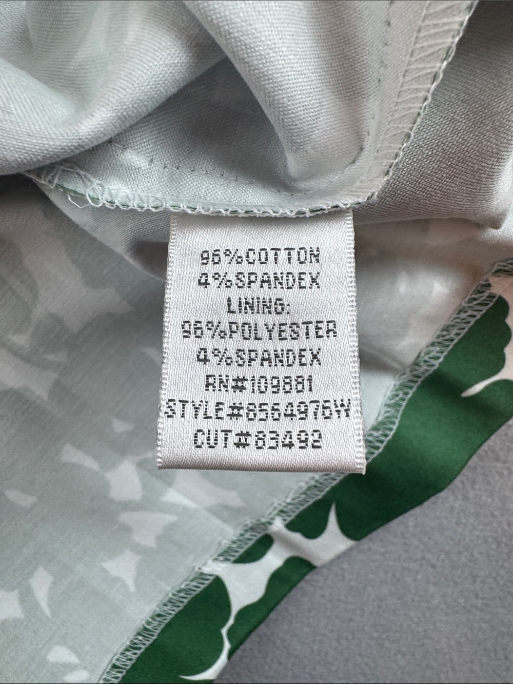Donna Ricco Green and White Floral Sheath Dress Back Zip Women's 18W EUC - Picture 8 of 8